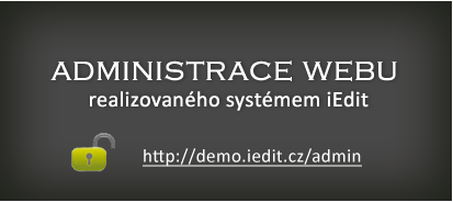 Ukázka - administrace webu